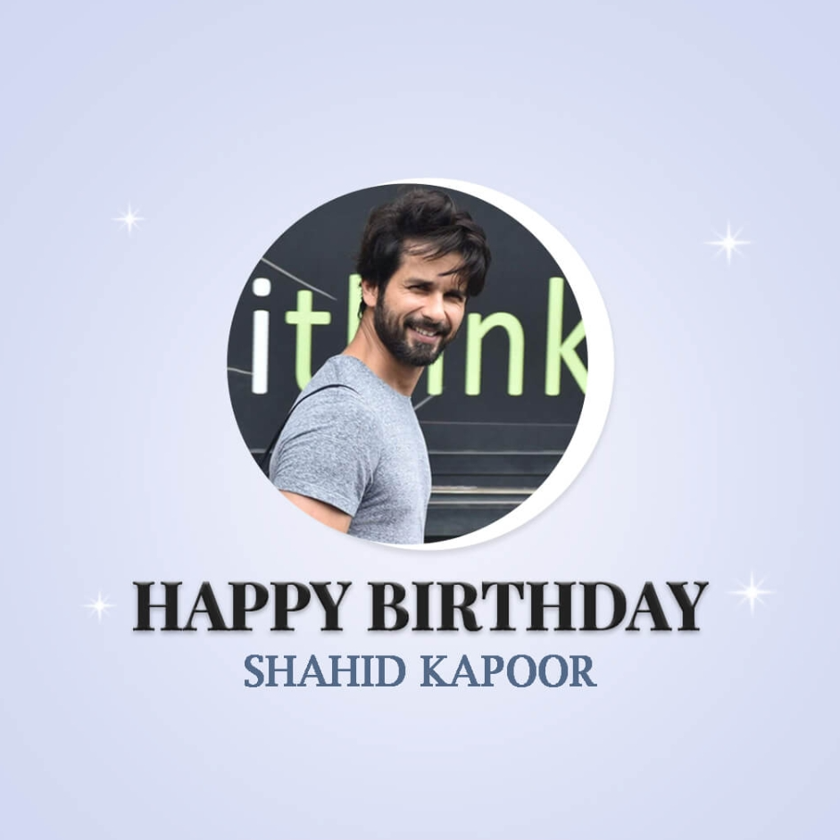 Shahid Kapoor Birthday Free Artwork Download